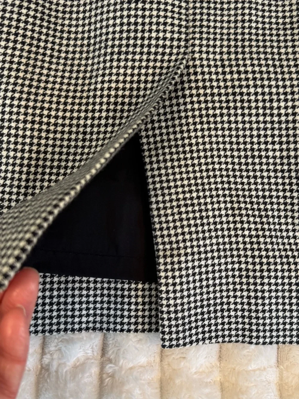J.Crew Size 0 Houndstooth Plaid Linen Blend Fitted Sheath Dress Cap Sleeve Mini